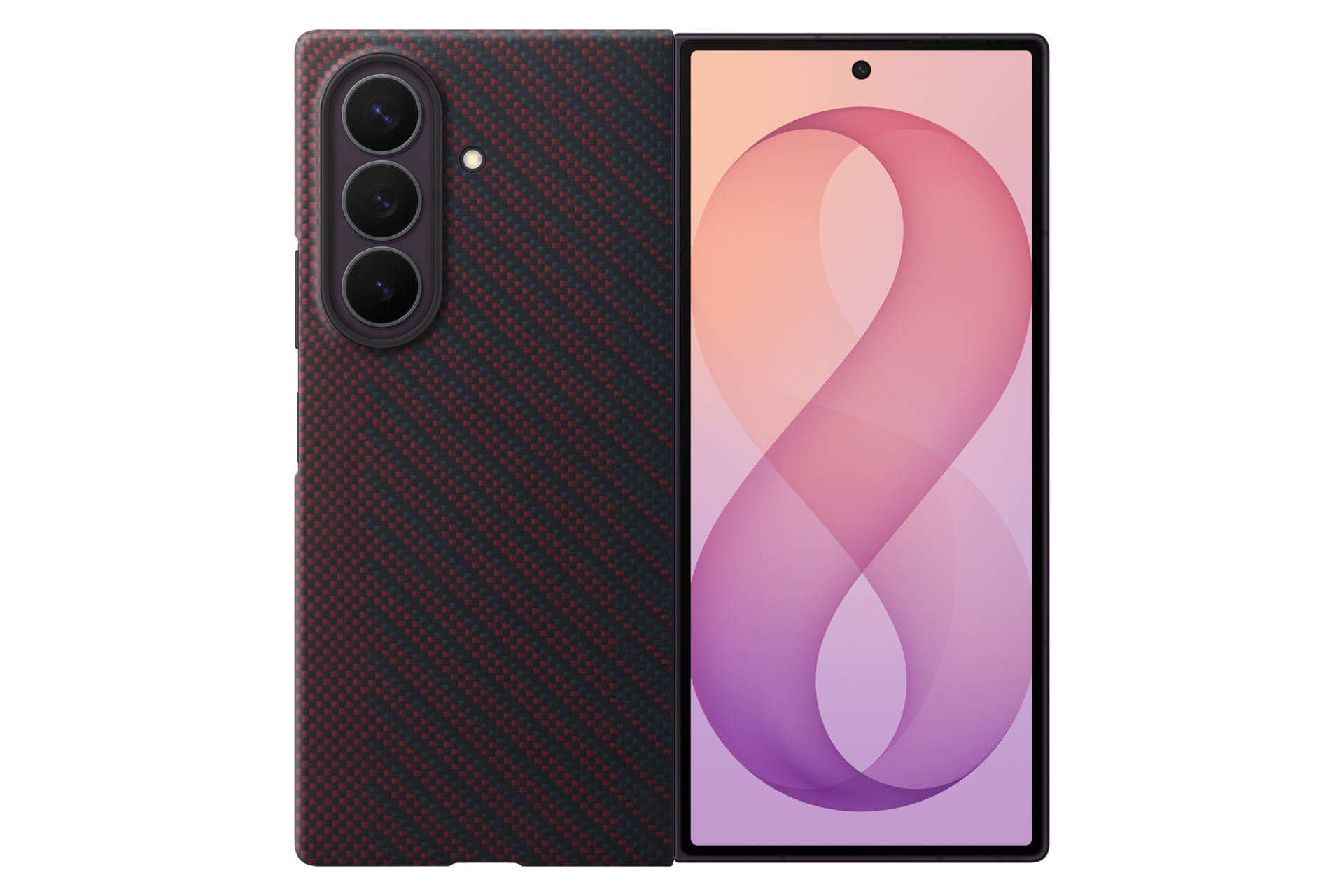 SAMSUNG Carbon Magnet Case COVER per Samsung Galaxy Z Fold8 Ultra, Rosso