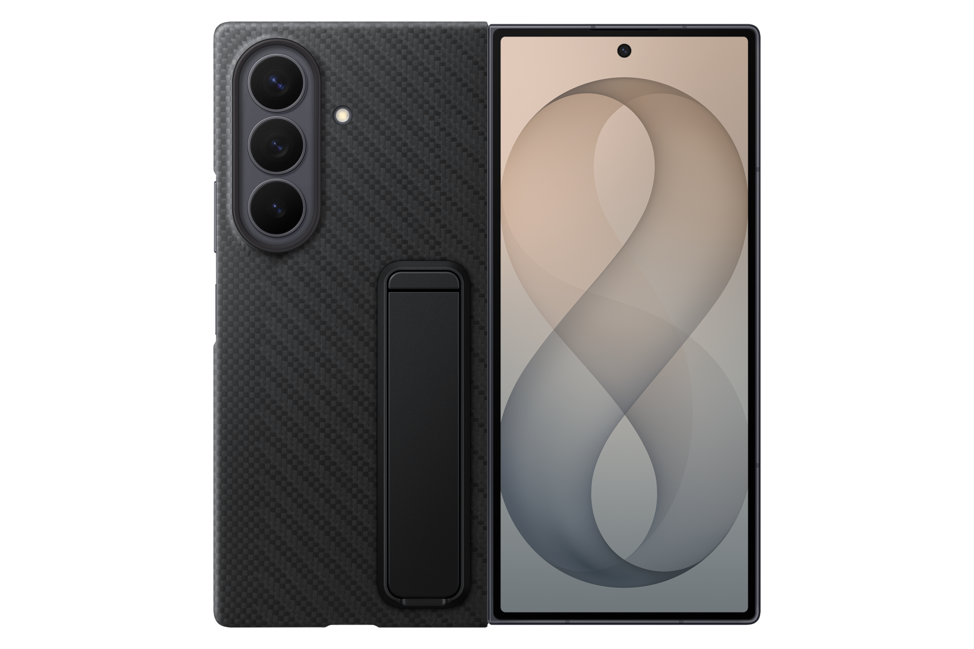 SAMSUNG Carbon Standing Case COVER per Samsung Galaxy Z Fold8 Ultra, Nero SAMSUNG Carbon Standing Case COVER per Samsung Galaxy Z Fold8 Ultra, Nero