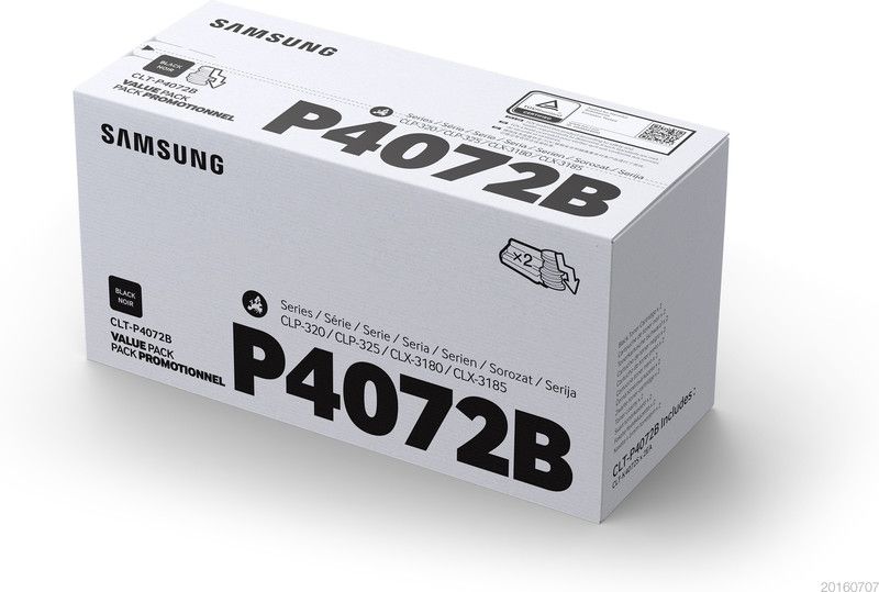 Samsung Confezione Da 2 Cartucce Toner Nero Originali Clt P4072b Samsung Confezione Da 2 Cartucce Toner Nero Originali Clt P4072b