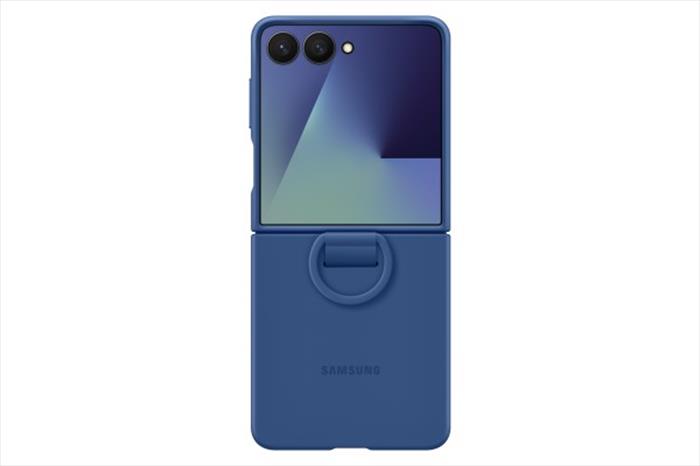 Samsung - Cover Silicone Ring Case Per Galaxy Z Flip7-blue