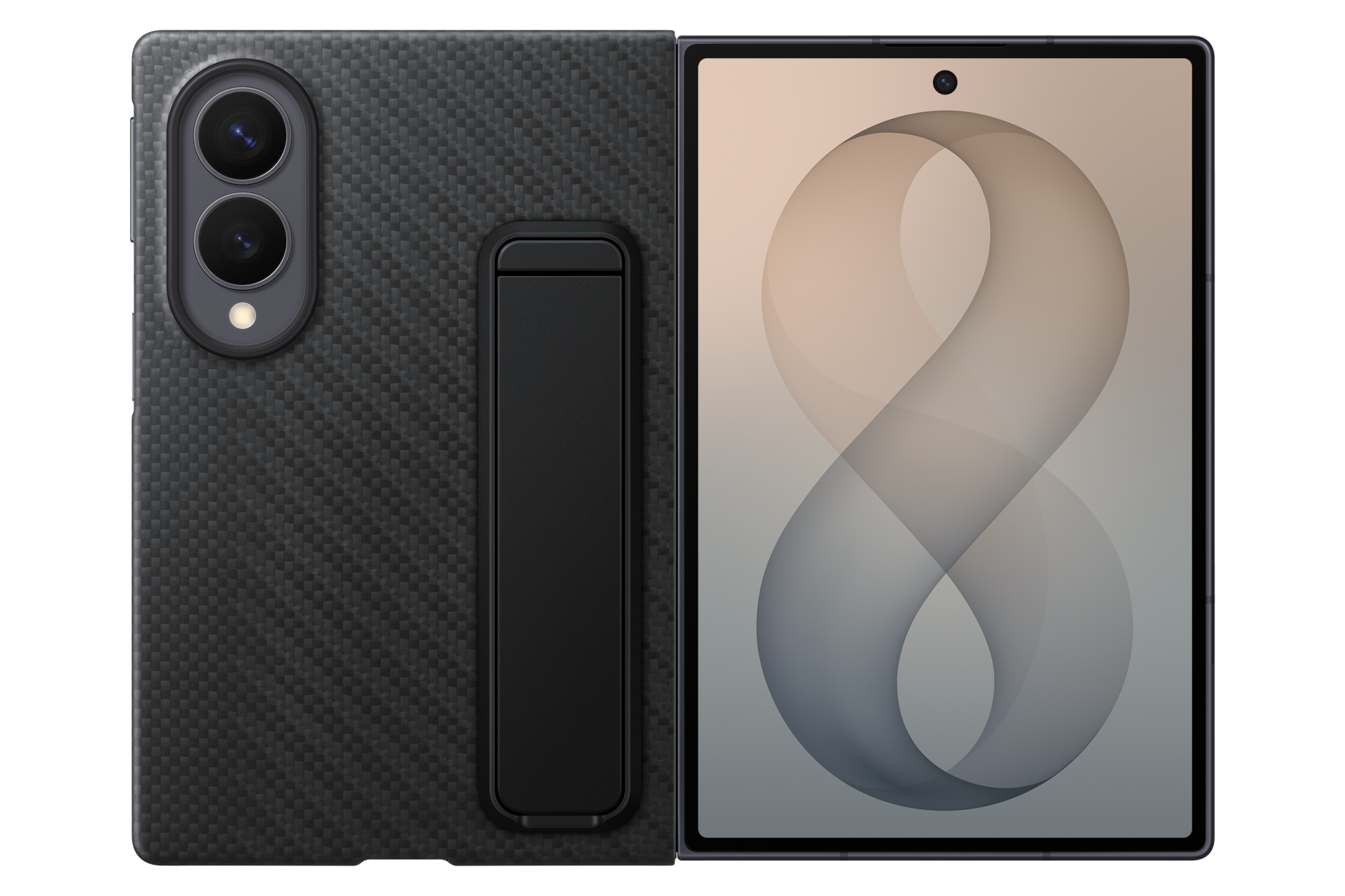 Samsung - Custodia Carbon Standing Case Per Galaxy Z Fold8-black