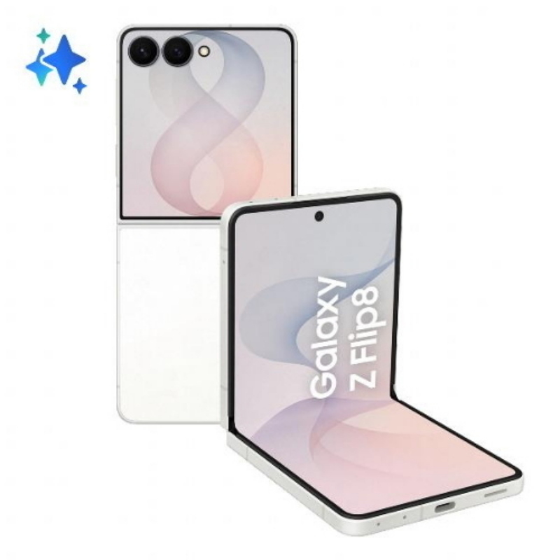 Samsung f776 galaxy z flip8 5g dual sim 6.9 octa core 256 ram 12gb 5g wind3 cream