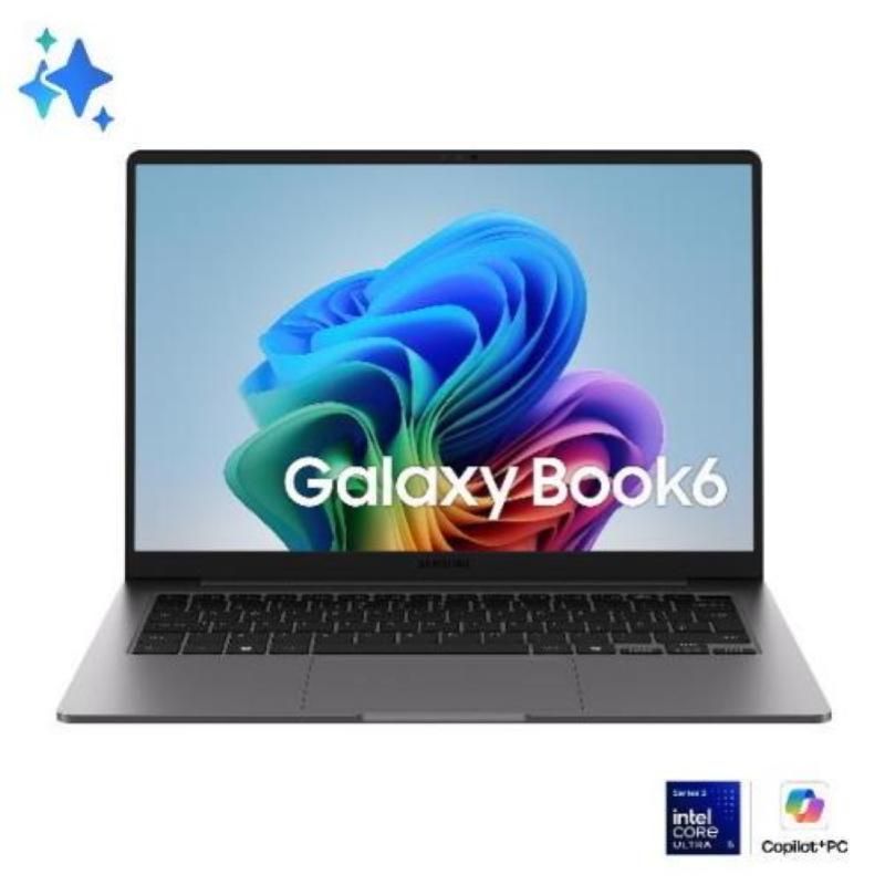 Samsung galaxy book6 ee np744bjg-kg4it copilot + pc 14 wuxga intel core ultra 7 355 ram 32gb-ssd 1tb nvme-intel graphics-wi-fi 6e + gigabit lan-win 11 prof grigio
