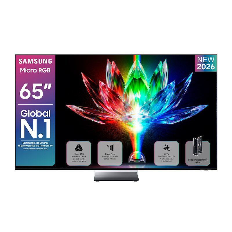 SAMSUNG Micro RGB AI TV 65" MRE65R95HATXZT, Engine Pro, 4K Upscaling Glare Free, Motion Xcelerator 165Hz, Dolby Atmos & OTS+, Infinity Air Design, Vision Smart TV, 2026