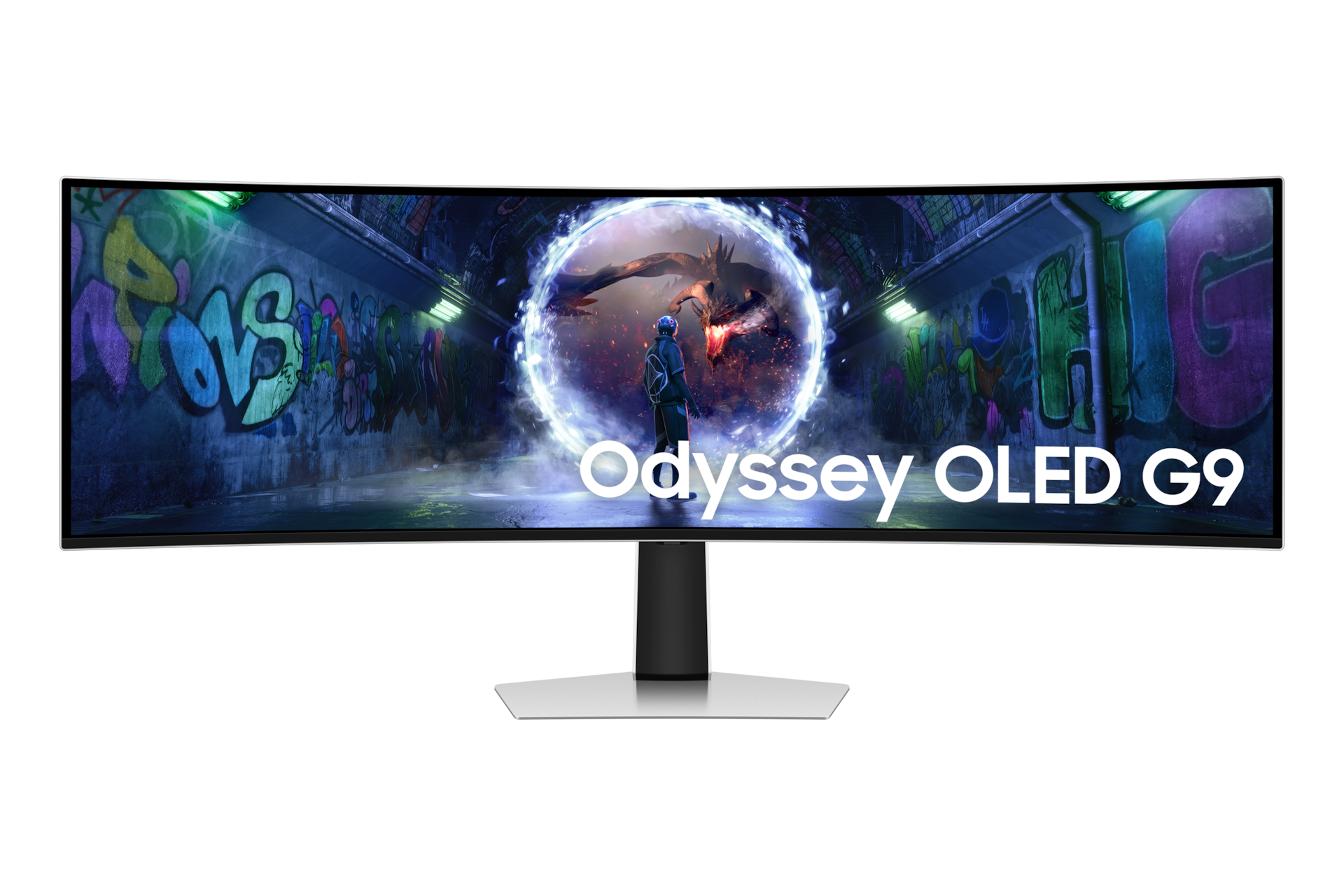 Samsung Monitor Gaming Odyssey OLED G9 - G93SD da 49" DQHD Curvo, Silver
