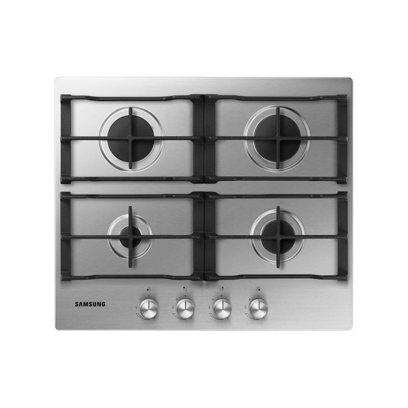 Samsung na64h3010as piano cottura a gas 4 fuochi piano in acciaio inox