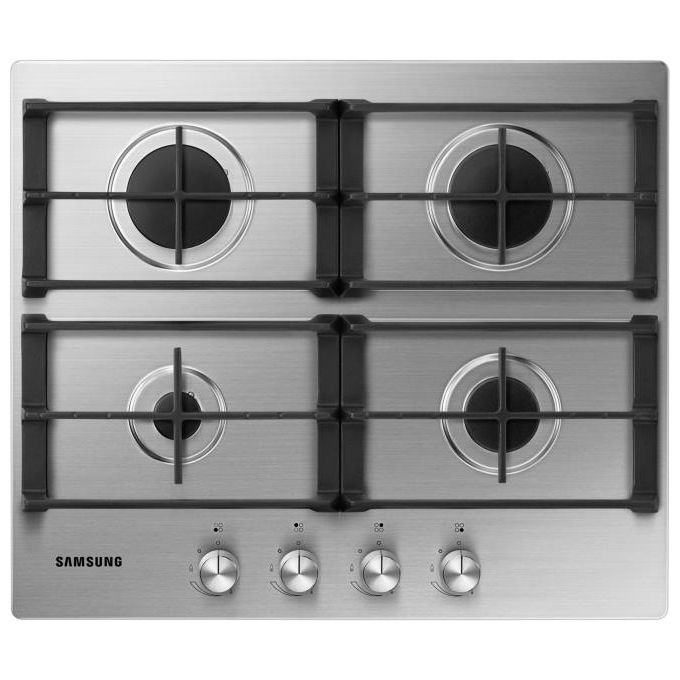 Samsung NA64H3010AS Piano Cottura a Gas 4 Zone Griglia in Ghisa 60 cm Acciaio Inox Samsung NA64H3010AS Piano Cottura a Gas 4 Zone Griglia in Ghisa 60 cm Acciaio Inox