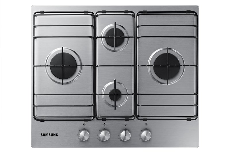 SAMSUNG NA64H3110BS/T1 PIANO COTTURA GAS, 4 zone di cottura, dimensioni: L 60 cm, P 51 piano in Acciaio inossidabile, Inox