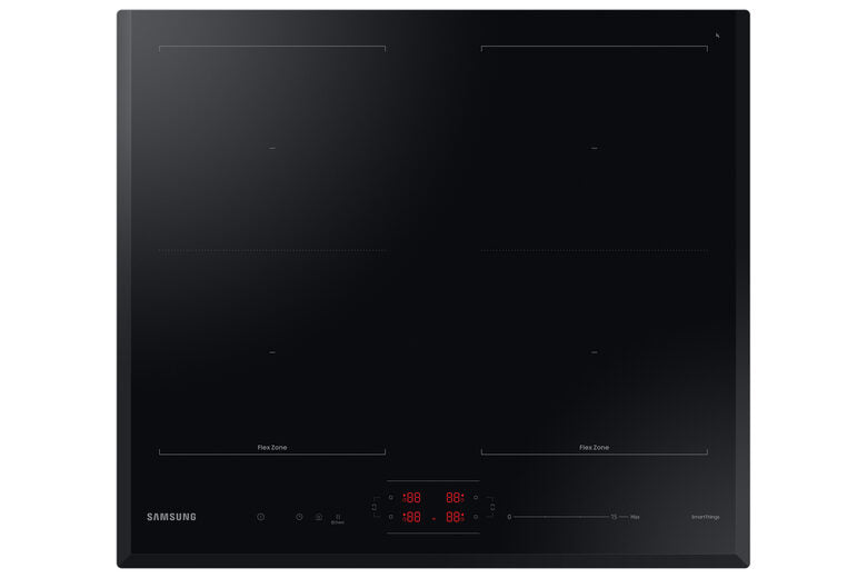 SAMSUNG NZ64B5066KK/U1 PIANO COTTURA A INDUZIONE, 4 zone di cottura, dimensioni: L 60 cm, P 52 piano in Vetroceramica, Vetroceramica Nero