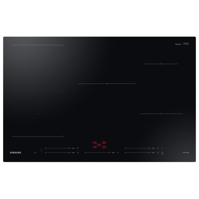 SAMSUNG NZ85C5047FK/U1 PIANO COTTURA A INDUZIONE, 5 zone di cottura, dimensioni: L 80 cm, P 52 Nero