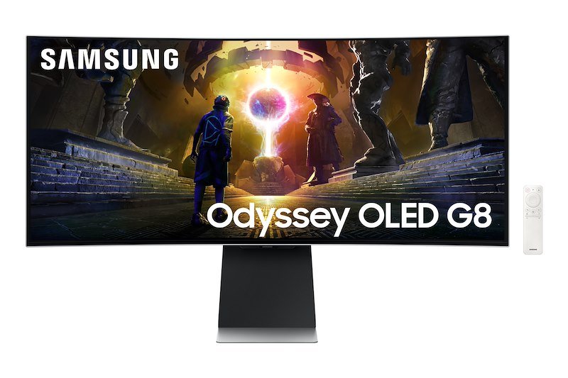 SAMSUNG Odyssey OLED G8 - G85SD Monitor Gaming, 34 ", WQHD, 3440 x 1440 Pixel, tempo di risposta 0,03 ms, refresh rate 175 Hz