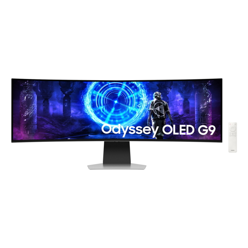 Samsung s49dg954su monitor pc 124,5 cm (49) 5120 x 1440 pixel dual qhd oled argento
