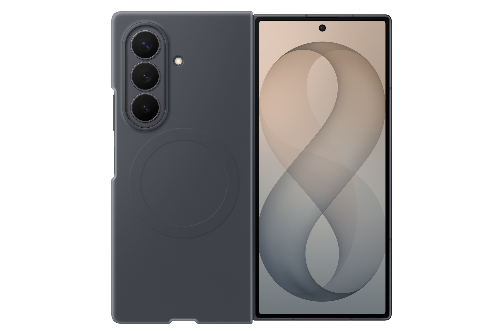 SAMSUNG Silicone Magnet Case COVER per Samsung Galaxy Z Fold8 Ultra, Nero