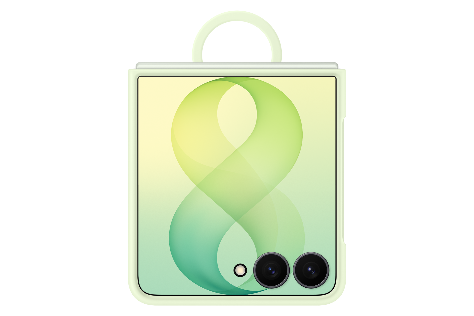 SAMSUNG Silicone Ring Magnet Case COVER per Samsung Galaxy Z Flip8, Verde