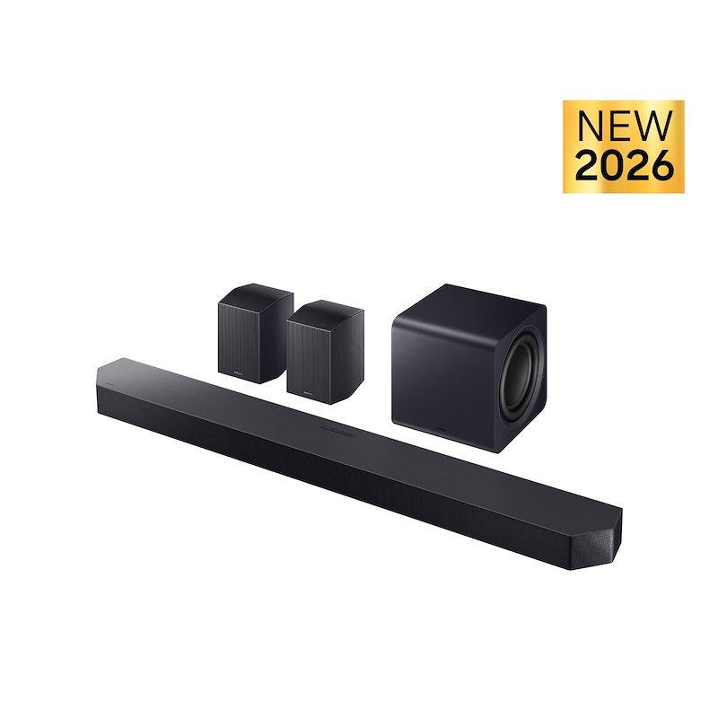 SAMSUNG Soundbar HW-Q990H/XC, Audio 11.1.4 canali, potenza 756W, Active Voice Amplifier Pro, Auto AV Sync, Bluetooth 5.3, Q-Symphony, Wireless Dolby Atmos, 2026