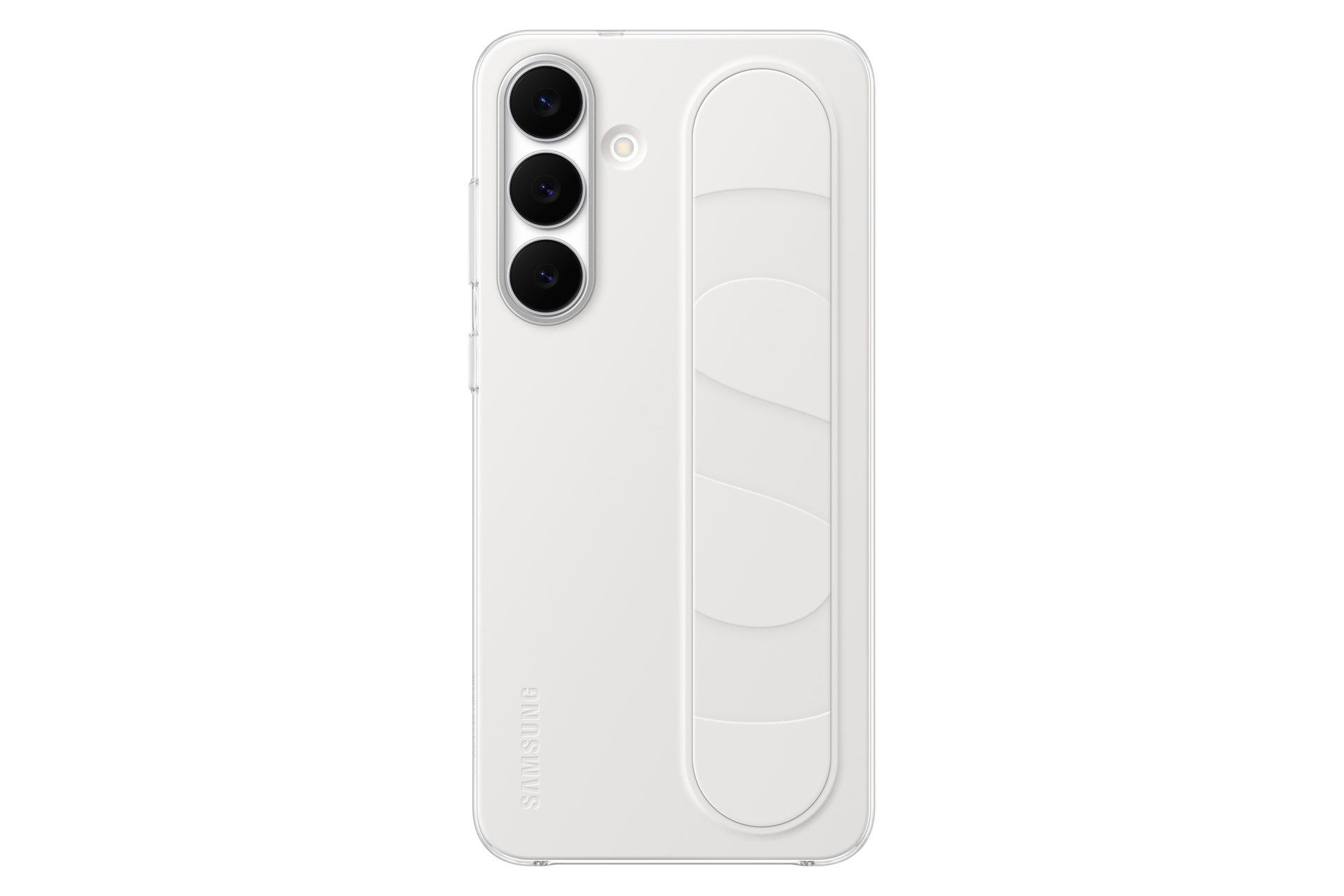 SAMSUNG Standing Grip Case COVER per Samsung Galaxy S25 FE, Bianco