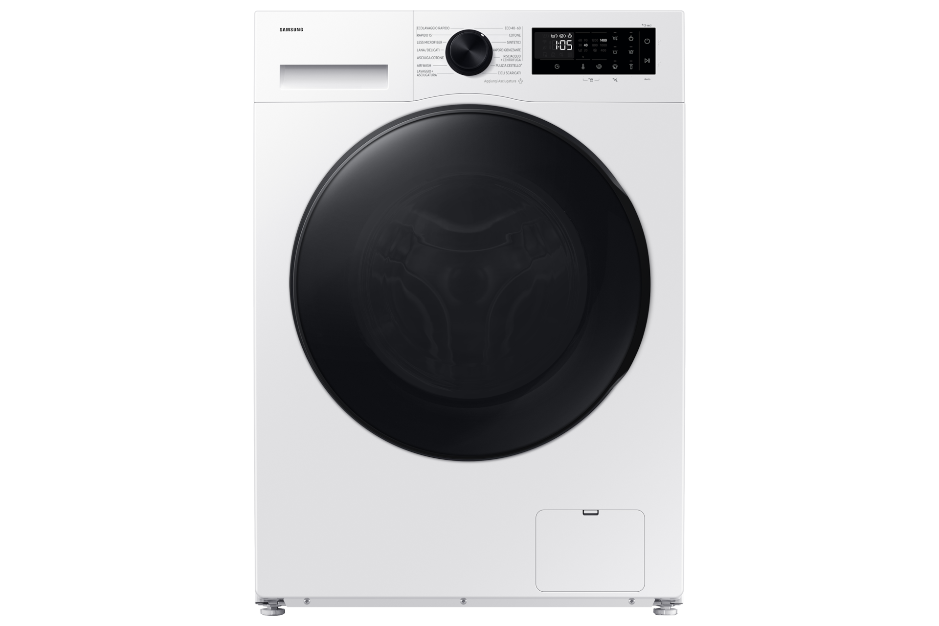 SAMSUNG WD90DG5G34BEET LAVASCIUGA SLIM, Caricamento frontale, capacità lavaggio 9 kg, asciugatura 5 17 programmi, Profondità 48 cm, Giri 1400 rpm, Bianco, Classe E SAMSUNG WD90DG5G34BEET LAVASCIUGA SLIM, Caricamento frontale, capacità lavaggio 9 kg, asciugatura 5 17 programmi, Profondità 48 cm, Giri 1400 rpm, Bianco, Classe E