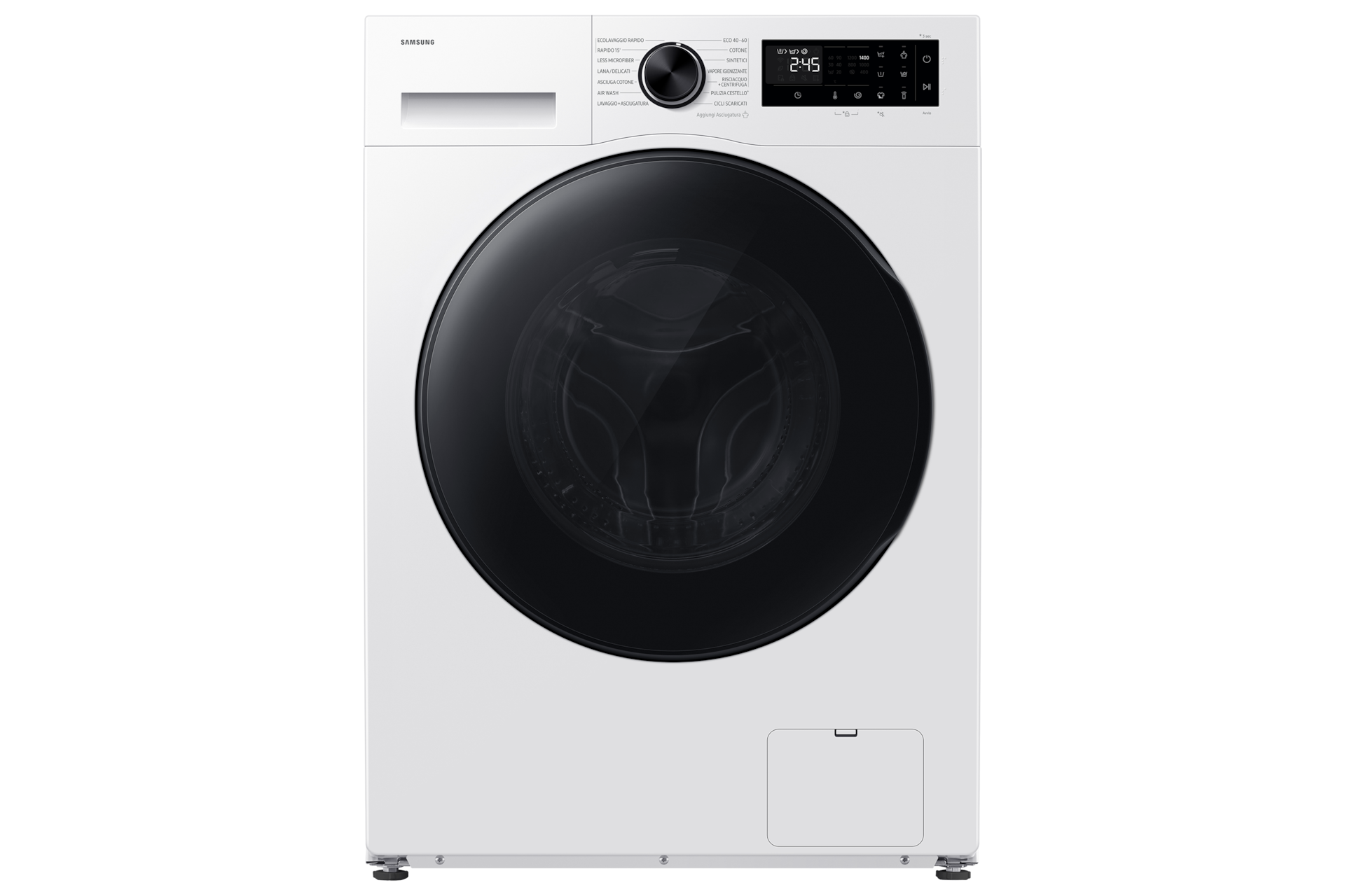 SAMSUNG WD90HG5U34BEET LAVASCIUGA, Caricamento frontale, capacità lavaggio 9 kg, asciugatura 6 13 programmi, Profondità 49,5 cm, Giri 1400 rpm, Bianco, Classe D