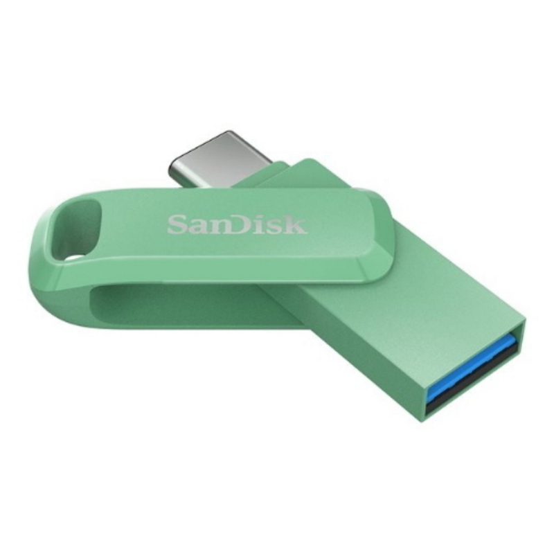 Sandisk ultra dual drive go 256gb chiavetta usb-a 3.2 gen 1 + usb-c green