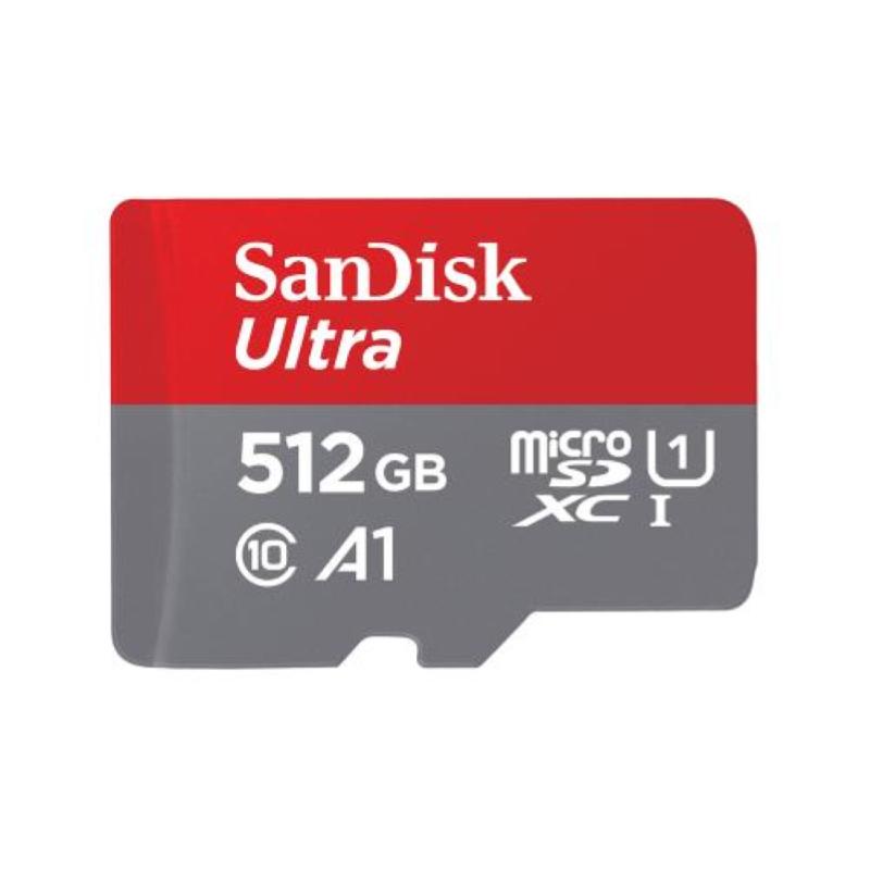 Sandisk ultra microsdxc 512gb uhs-i classe 10 con adattatatore a sd