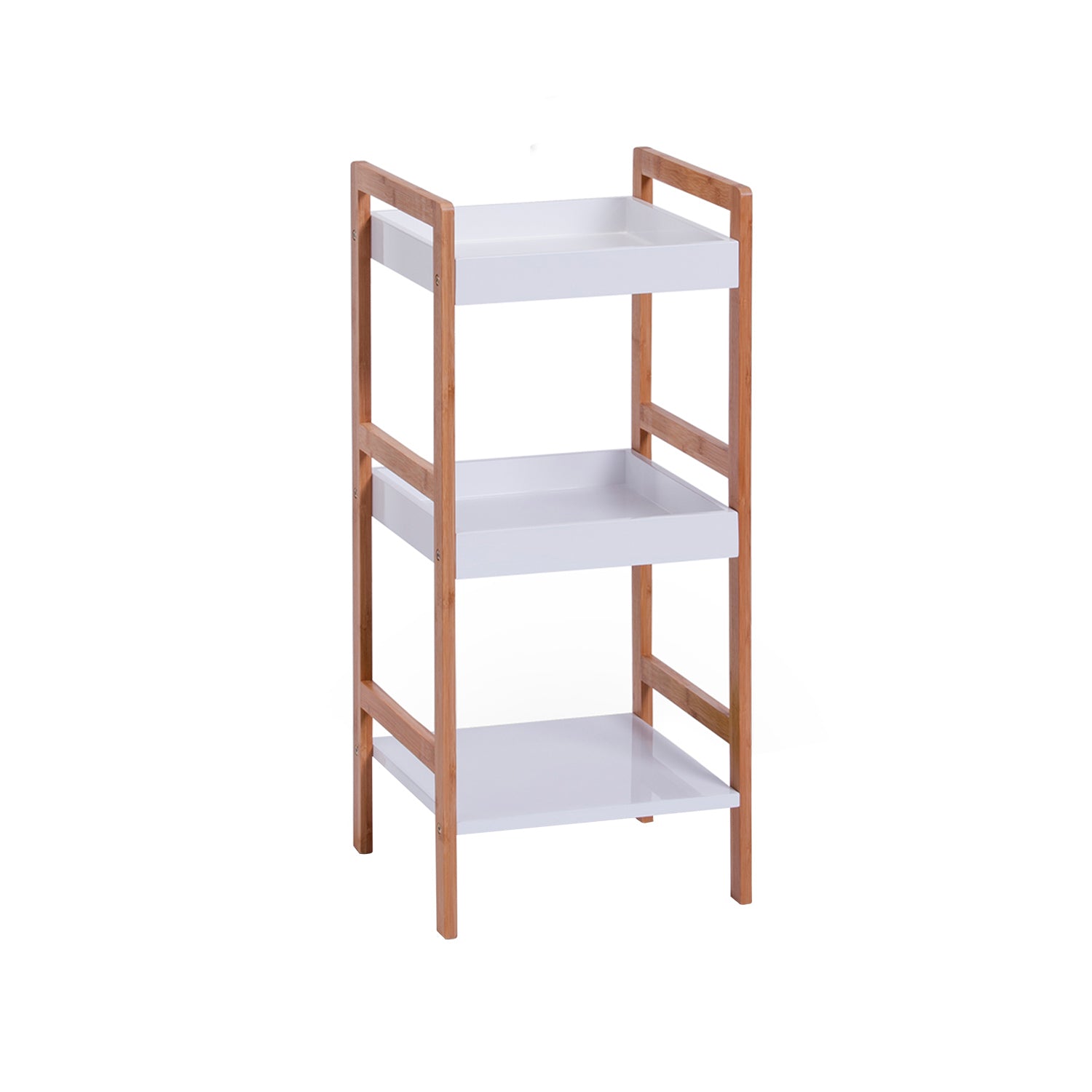 Scaffale Con 3 Ripiani In Bamboo E Mdf Scaffale Con 3 Ripiani In Bamboo E Mdf