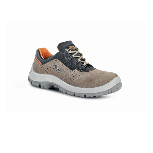 Scarpe antinfortunistiche basse Upower Dream L - Taglia 42 - Tomaia in pelle scamosciata traforata puntale in acciaio antiperforazione antiscivolo lamina ergonomica in acciaio protezione S1P FO SR - Colore beige Scarpe antinfortunistiche basse Upower Dream L - Taglia 42 - Tomaia in pelle scamosciata traforata puntale in acciaio antiperforazione antiscivolo lamina ergonomica in acciaio protezione S1P FO SR - Colore beige
