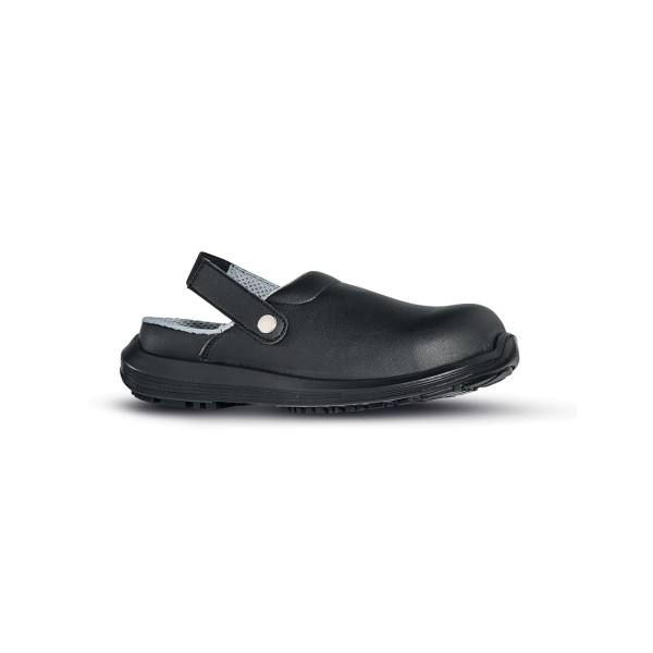 Scarpe antinfortunistiche Upower Super O Low con cinturino - Taglia 38 - Tomaia in microfibra resistente puntale composito AirToe suola antiscivolo protezione SB ea FO SR - Nero