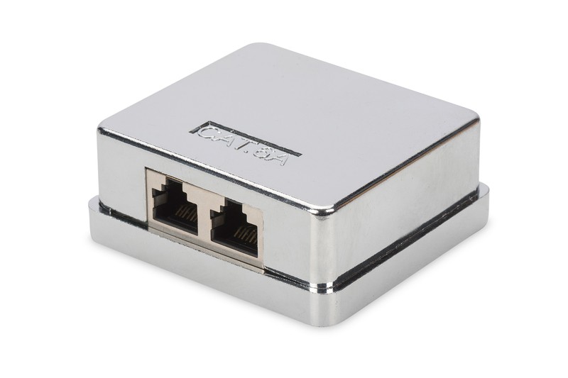 Scatola A Muro Cat 6A Con 2 Porte Rj45