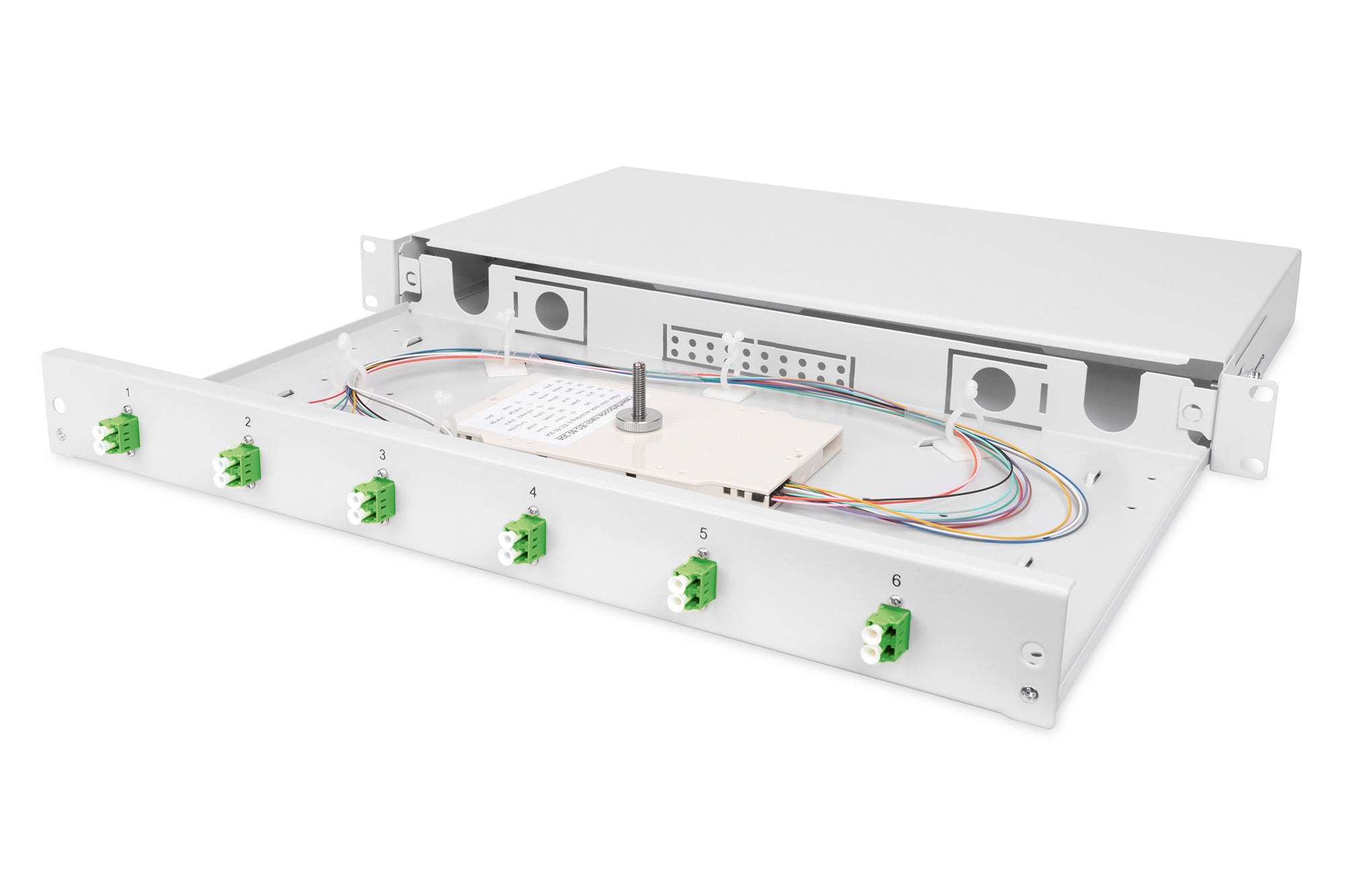 Scatola Di Giunzione Per Fibre Ottiche Assemblata 6X Lc-Apc Dx Os2 Scatola Di Giunzione Per Fibre Ottiche Assemblata 6X Lc-Apc Dx Os2