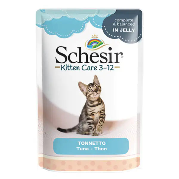 Schesir Cat Soft Kitten in jelly 85 gr Tonnetto (Kitten) - confezione da 20 pezzi - Cibo umido per gatti - 1° ORDINE? scegli tra BZR5 - BZR20 + 200 pt fedeltà