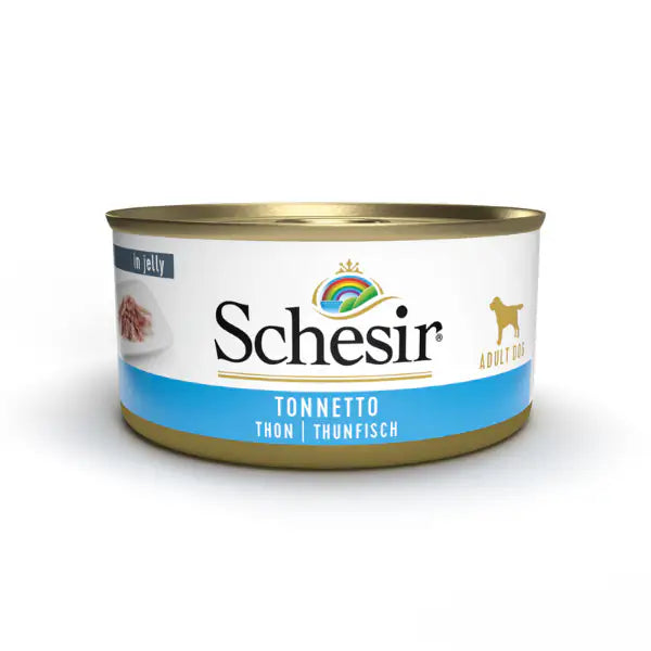 Schesir Dog 150 gr Tonno - confezione da 6 pezzi - Cibo umido per cani - 1° ORDINE? scegli tra BZR5 - BZR20 + 200 pt fedeltà