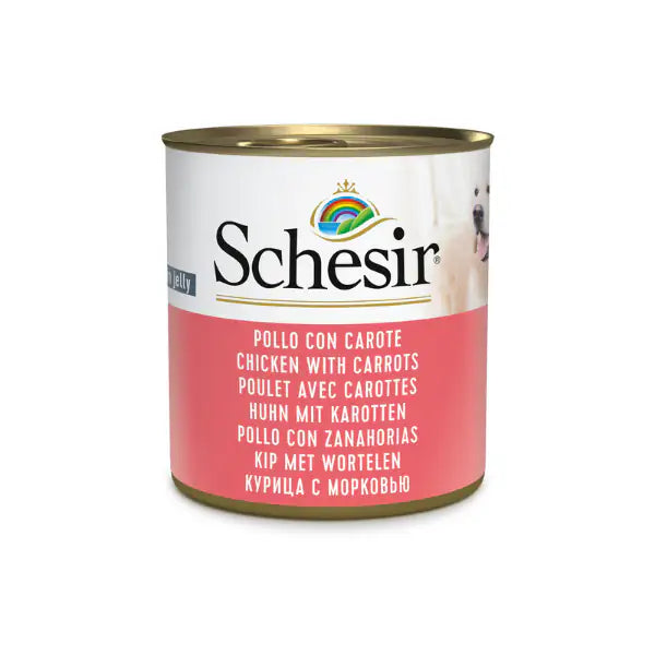 Schesir Dog 285 gr Pollo e carote - confezione da 6 pezzi - Cibo umido per cani - 1° ORDINE? scegli tra BZR5 - BZR20 + 200 pt fedeltà