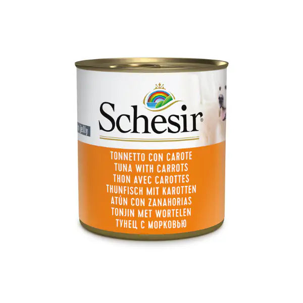 Schesir Dog 285 gr Tonno e carote - confezione da 6 pezzi - Cibo umido per cani - 1° ORDINE? scegli tra BZR5 - BZR20 + 200 pt fedeltà