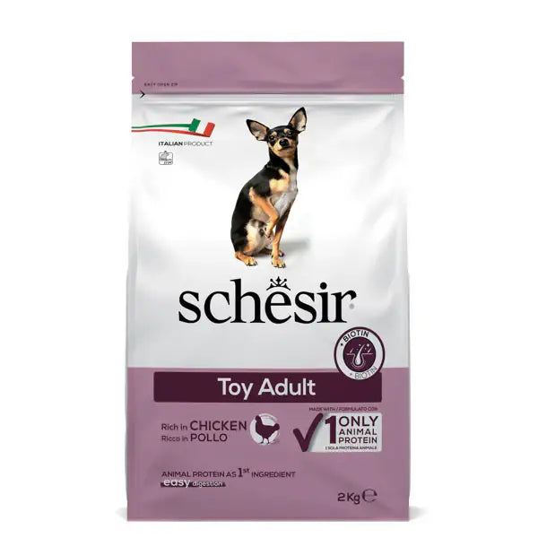 Schesir Dog Dry Toy Maintenance Pollo 2 kg - Croccantini per cani - 1° ORDINE? scegli tra BZR5 - BZR20 + 200 pt fedeltà