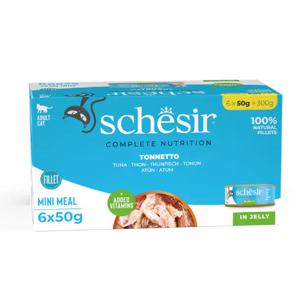 Schesir Gatto Jelly Tonnetto Alimento Umido in Bustine 6x50g