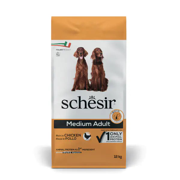 Schesir Maintenance Crocchette Per Cani Adulti Alimento Secco Completo Con Pollo Sacco Da 12 Kg
