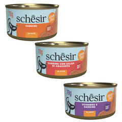 Schesir Sardine Soft Patè Cat Adult Grain Free 70 gr Sardine con salsa di aragosta - confezione da 12 pezzi - Cibo umido per gatti - 1° ORDINE? scegli tra BZR5 - BZR20 + 200 pt fedeltà