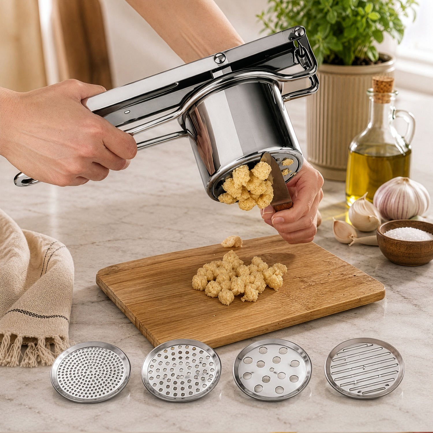 Schiacciapatate Ipac, in acciaio inox