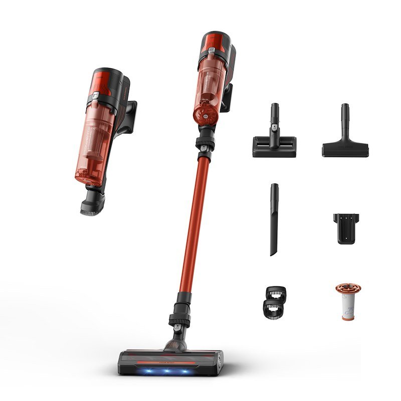 SCOPA ELETTRICA ROWENTA X-FORCE 8.80 RH1872, Autonomia fino a 45 min, Contenitore polvere 0,6 l, ROSSO