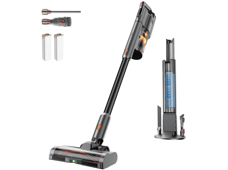 SCOPA ELETTRICA UWANT V500 Aspirapolvere senza fili, Potenza Max 350 W, Autonomia fino a 40 min, Contenitore polvere 0,4 l, Grigio