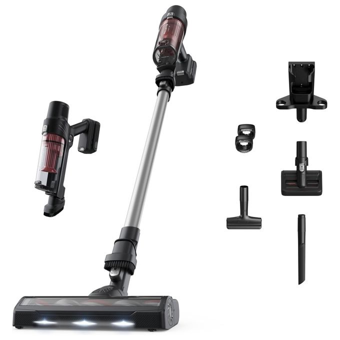 SCOPA RICARICABILE ROWENTA RH6A71, Potenza Max 140 W, Contenitore polvere fino a 0,44 l, Rosso tanin e alluminio