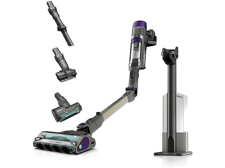 SCOPA RICARICABILE SHARK DETECT PRO MAX AUTOEMPTY, Potenza Max 380 W, Autonomia fino a 70 min, Contenitore polvere 0,7 l, Grigio