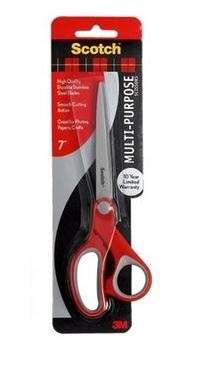 Scotch 1427 forbici da cancelleria Universale Taglio a zig zag Grigio Rosso