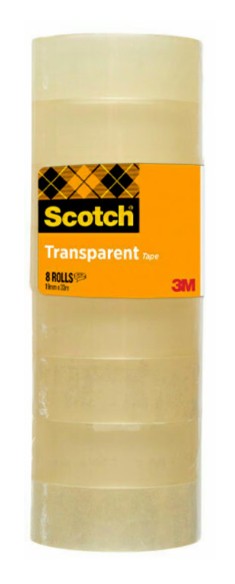 Scotch 7100213205 nastro adesivo da cancelleria 33 m Acrilico Polipropilene (PP) Trasparente 8 pz