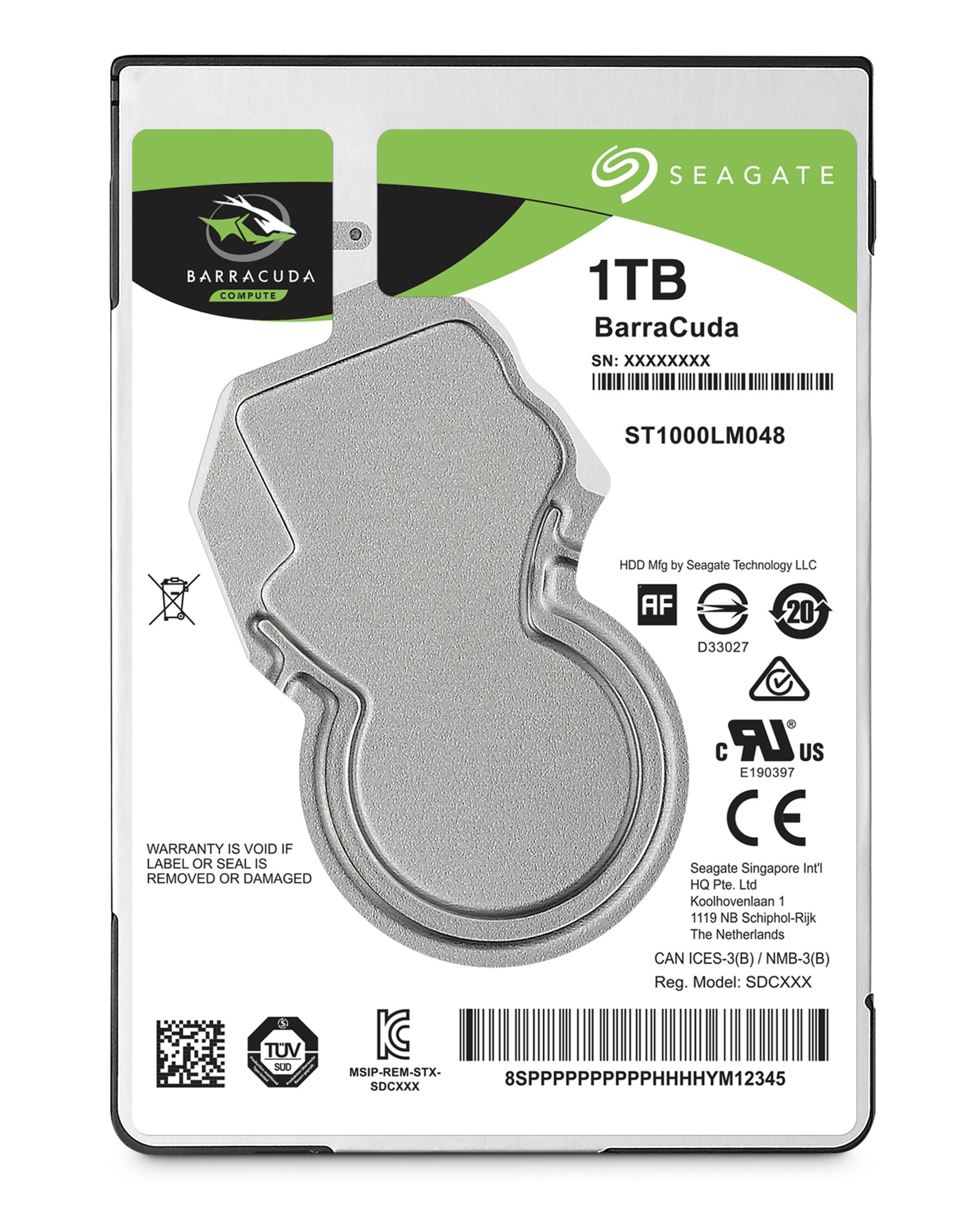Seagate Barracuda 2.5 disco rigido interno 1 TB 5400 Giri/min 128 MB 2.5 Serial ATA III