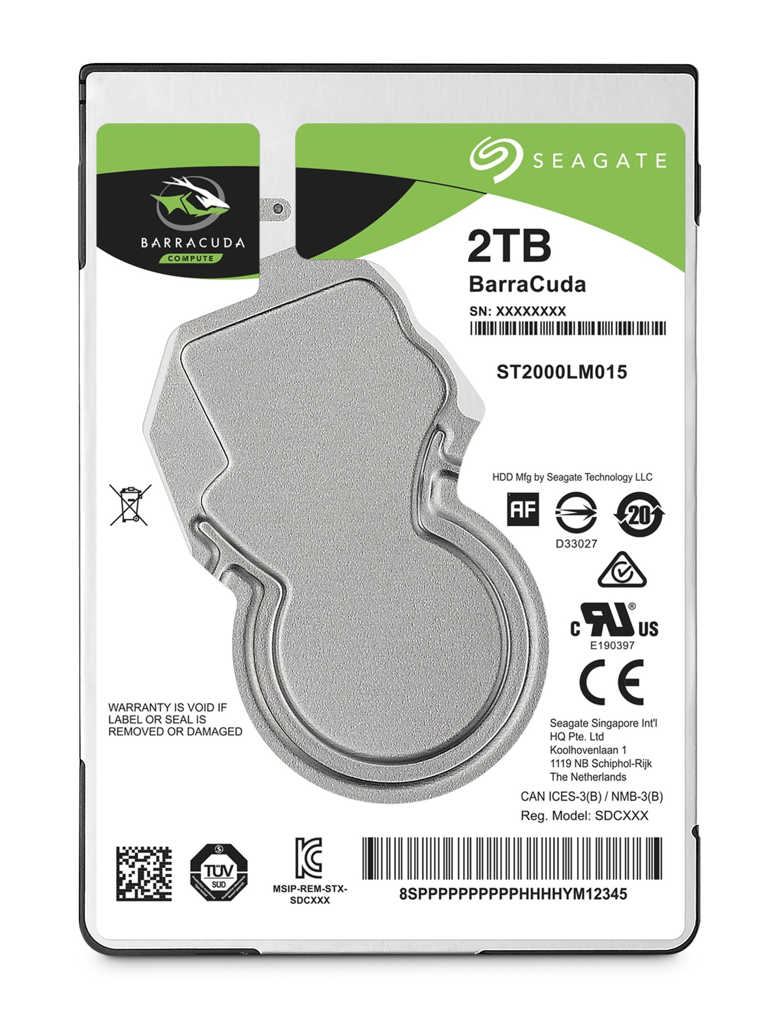 Seagate Barracuda 2.5 disco rigido interno 2 TB 5400 Giri/min 128 MB 2.5 Serial ATA III (SOLO GARANZIA DIRETTA)
