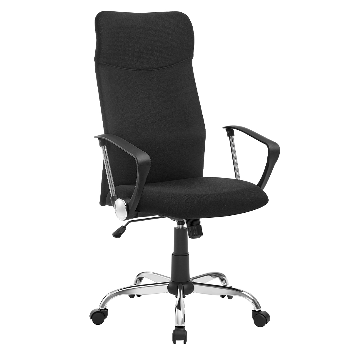 Sedia da ufficio SONGMICS, sedia da scrivania ergonomica, sedia girevole, sedile imbottito, regolabile in altezza e inclinabile, carico 120 kg, nero/grigio/beige avena/rosa gelatina