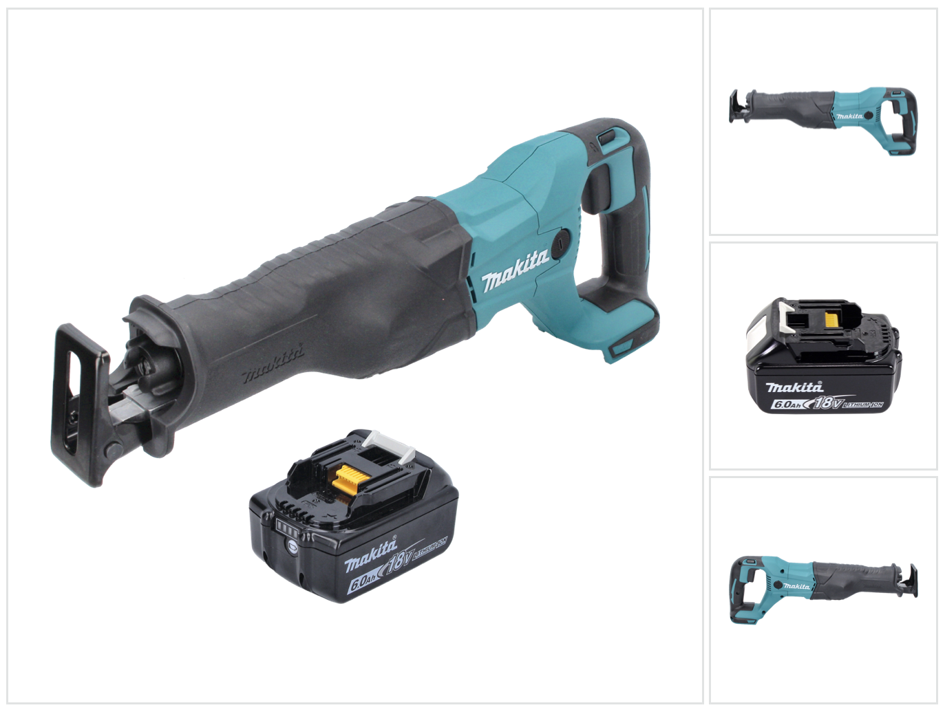 Sega A Nastro A Batteria Makita Djr 186 G1 18 V + 1x Batteria 6,0 Ah - Senza Caricabatterie