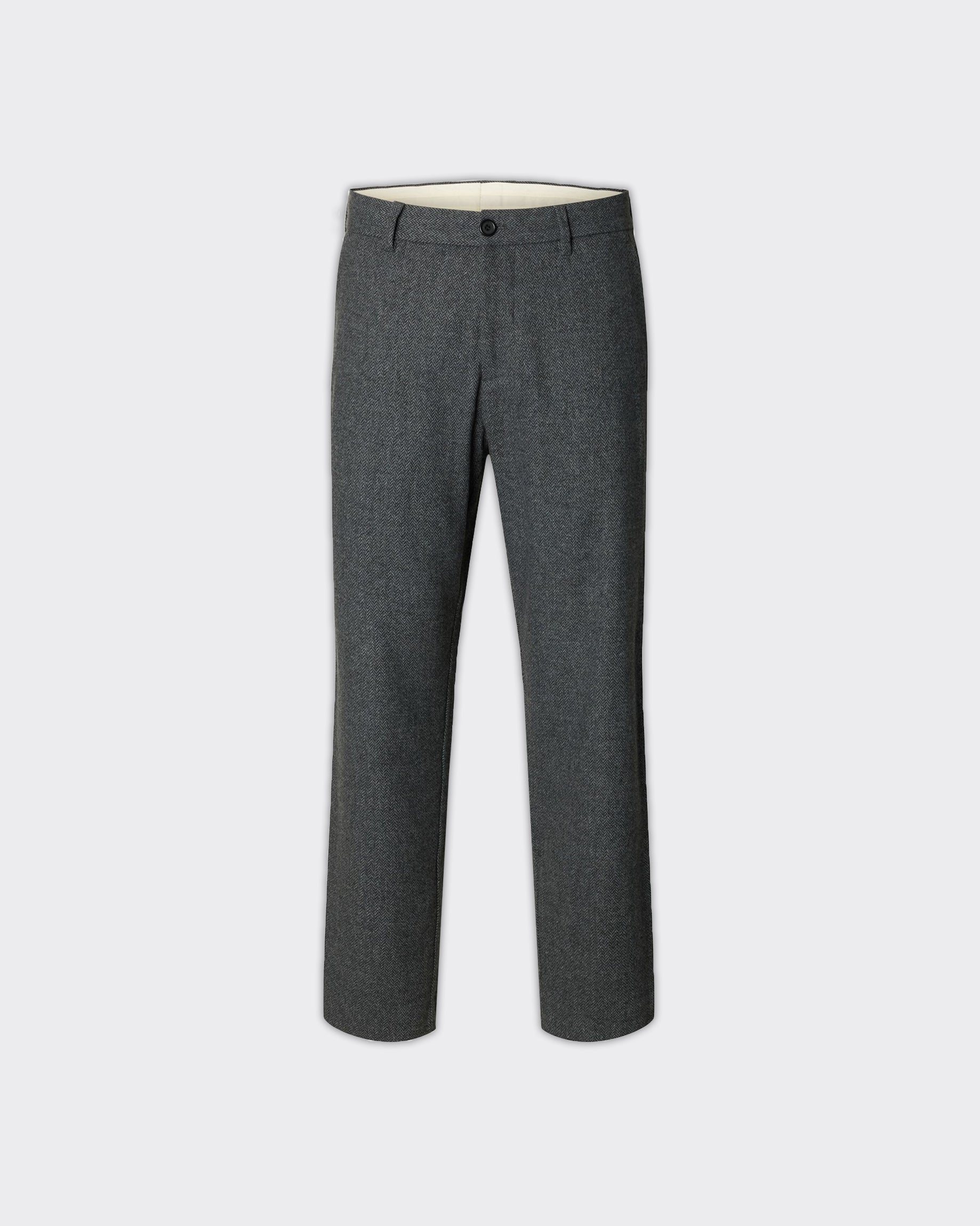 Selected Homme 16102149 SLM190-REG TAPE LUKE WOOL BLD DESIGN PNT Dark Grey HERRINGBONE