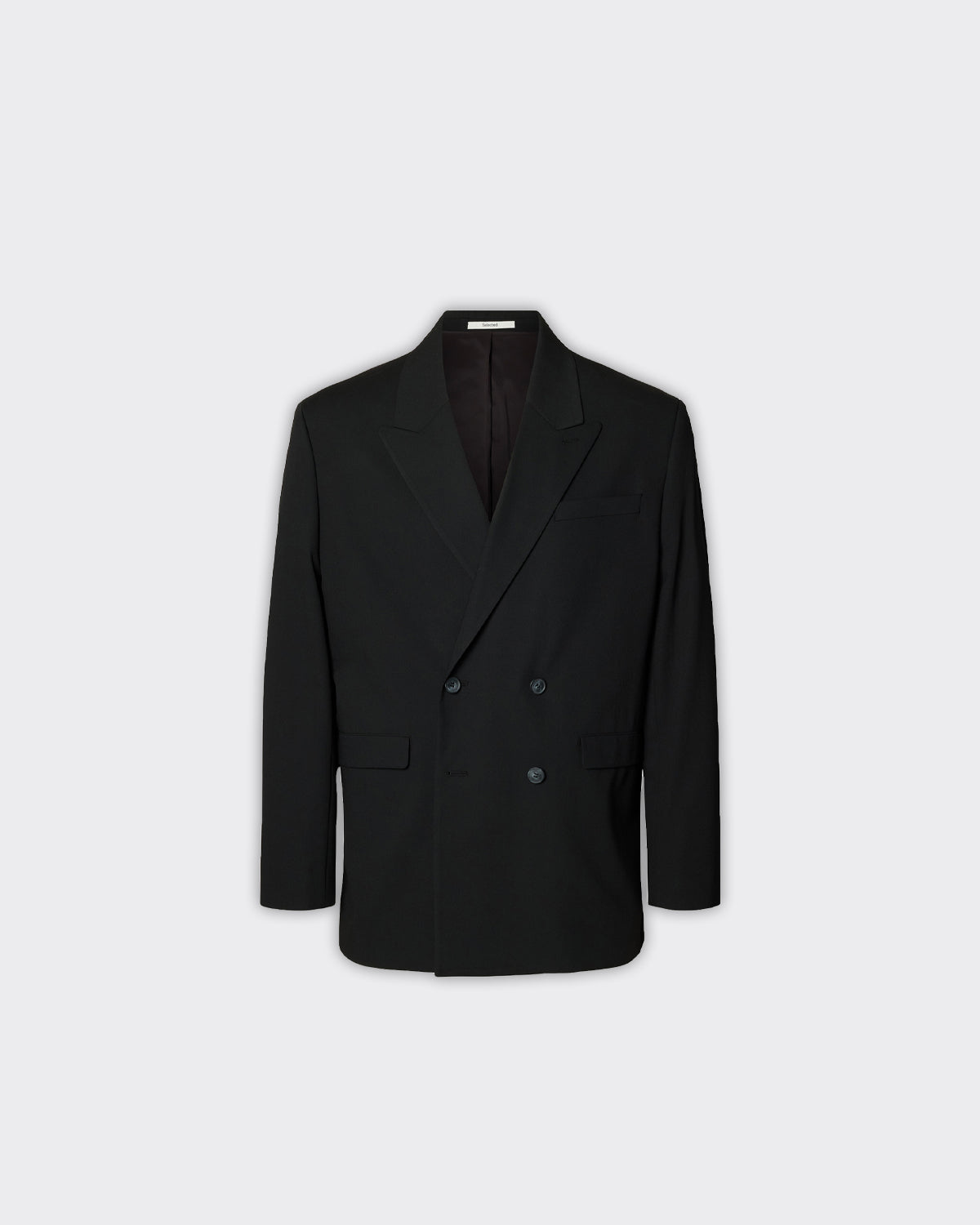 Selected Homme Blazer Relaxed Liam Doppio Petto Nero